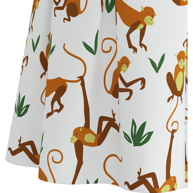 Aurora Kids' Skirted Vanity Stool, Monkey Bright - Kids Seating - 4