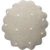 Round Knitted Biscuit Cushion, Dune - Decorative Pillows - 1 - thumbnail
