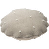 Round Knitted Biscuit Cushion, Dune - Decorative Pillows - 2