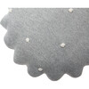 Round Knitted Biscuit Cushion, Grey - Decorative Pillows - 5 - thumbnail