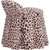 Aurora Kids' Skirted Vanity Stool, Rose Cheetah - Kids Seating - 7