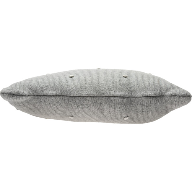 Knitted Biscuit Cushion, Grey - Decorative Pillows - 3