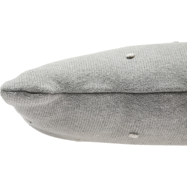 Knitted Biscuit Cushion, Grey - Decorative Pillows - 4