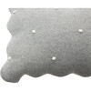 Knitted Biscuit Cushion, Grey - Decorative Pillows - 5