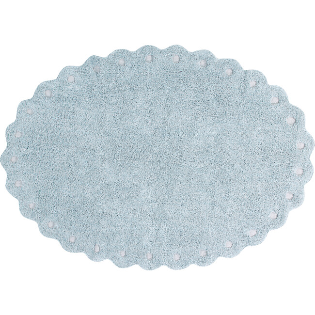 Pinecone Washable Rug, Pearl Blue - Rugs - 1