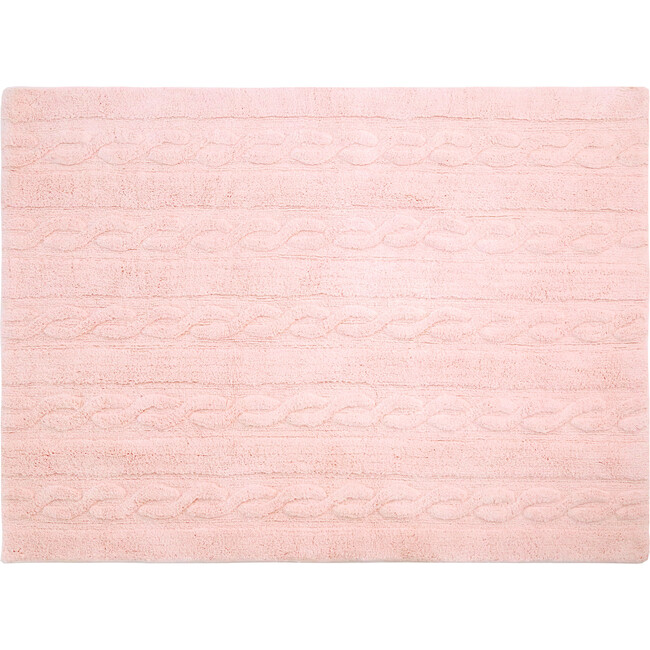 Braids Washable Rug, Soft Pink - Rugs - 1
