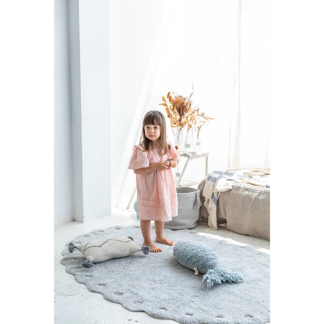 Pinecone Washable Rug, Pearl Blue - Rugs - 9