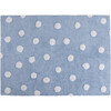 Polka Dots Washable Rug, Blue/White - Rugs - 1 - thumbnail