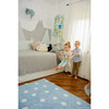 Polka Dots Washable Rug, Blue/White - Rugs - 4