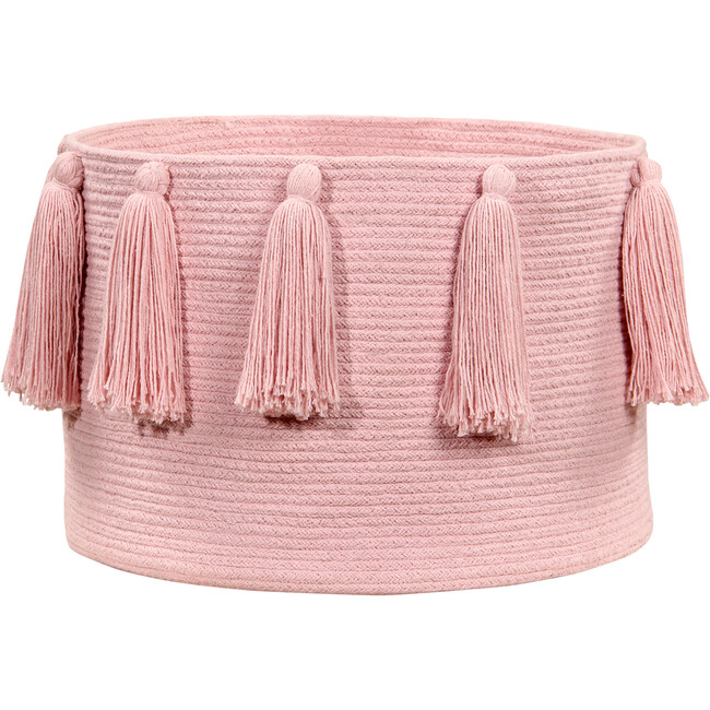 Tassels Basket, Pink