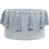 Tassels Basket, Soft Blue - Storage - 1 - thumbnail