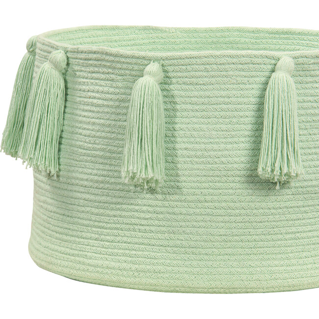 Tassels Basket, Soft Mint - Storage - 3