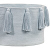 Tassels Basket, Soft Blue - Storage - 3 - thumbnail