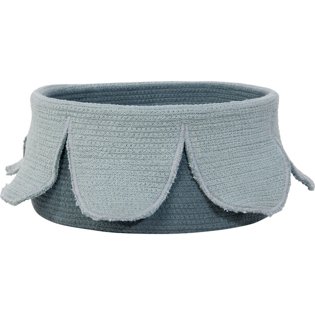 Petals Cotton Basket, Vintage Blue