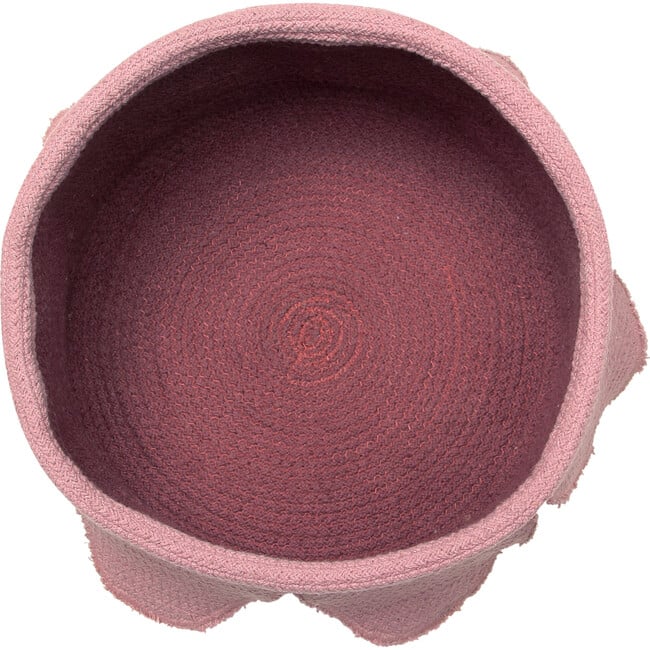 Petals Cotton Basket, Ash Rose/Dark Aubergine