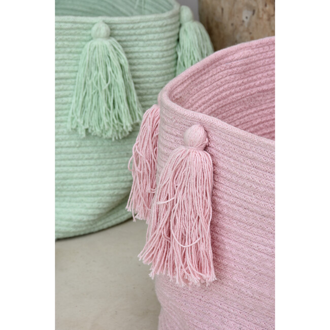 Tassels Basket, Pink - Storage - 6