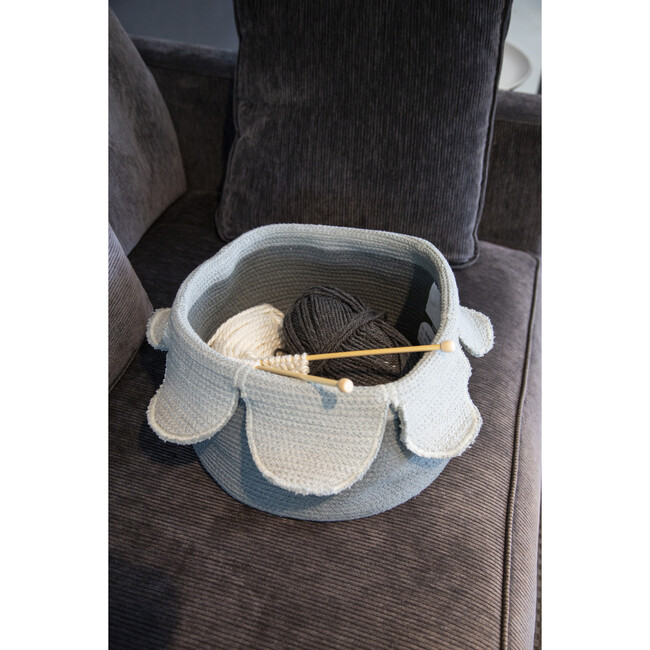 Petals Cotton Basket, Vintage Blue - Storage - 5