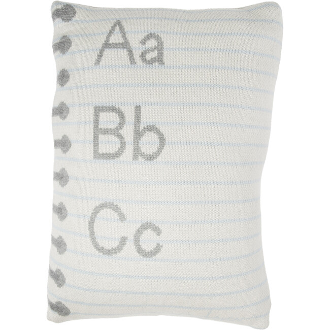 Notebook Knitted Washable Pillow, White - Decorative Pillows - 1
