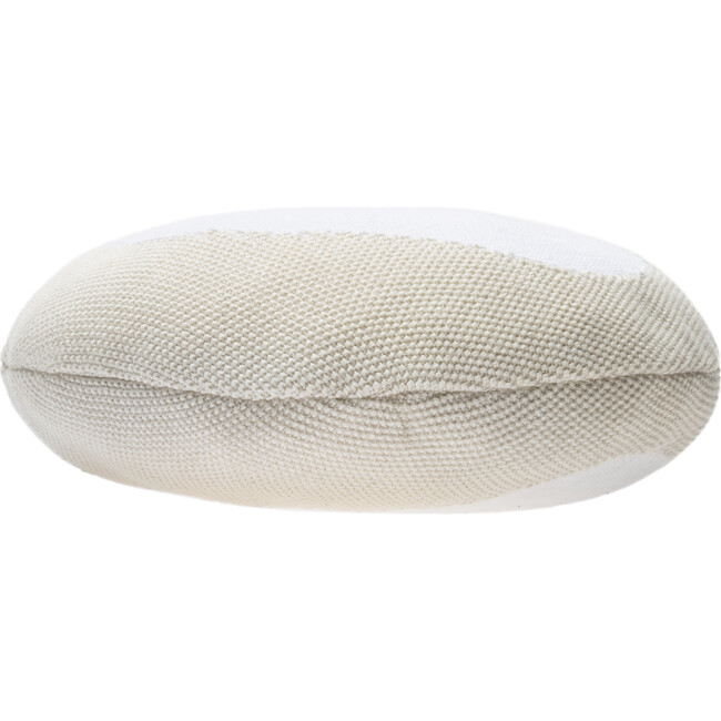 Knitted Bonbon Cushion, Vanilla/White - Decorative Pillows - 3