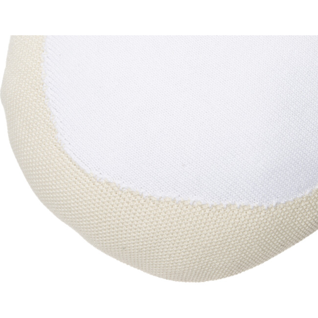 Knitted Bonbon Cushion, Vanilla/White - Decorative Pillows - 5