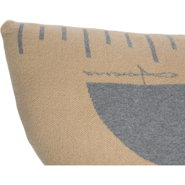 Ruler Knitted Washable Pillow, Yellow - Decorative Pillows - 4