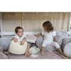 Knitted Bonbon Cushion, Vanilla/White - Decorative Pillows - 6