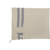 Striped Knitted Blanket, Grey - Blankets - 3