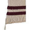 Striped Knitted Blanket, Burgundy - Blankets - 4