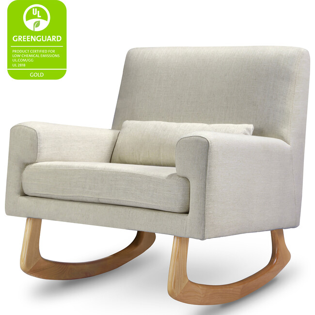 Sleepytime Rocker, Oatmeal with Light Legs - Nursery Chairs - 6