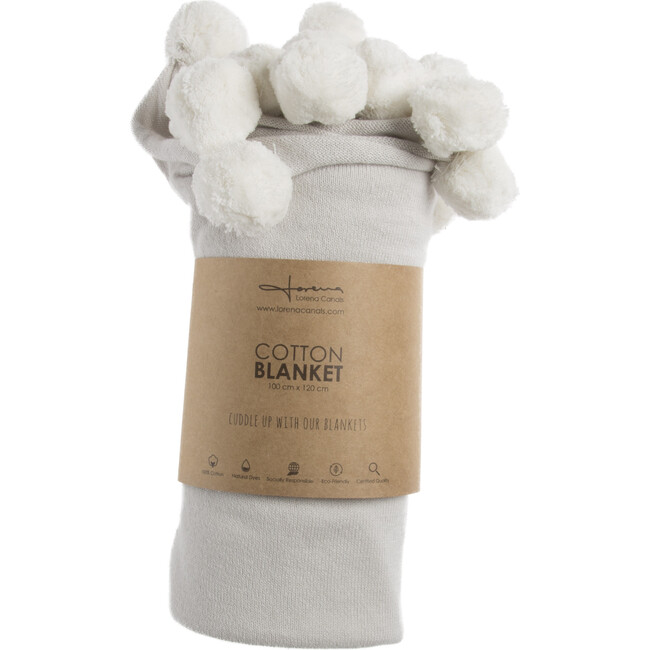 Bubbly Baby Blanket, Light Grey - Blankets - 6