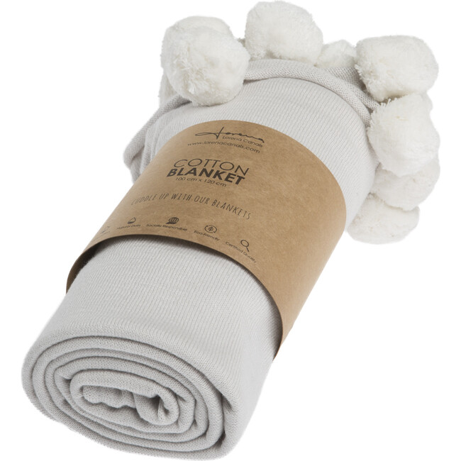 Bubbly Baby Blanket, Light Grey - Blankets - 8