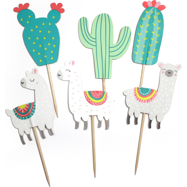 Llama and Cactus Cupcake Toppers