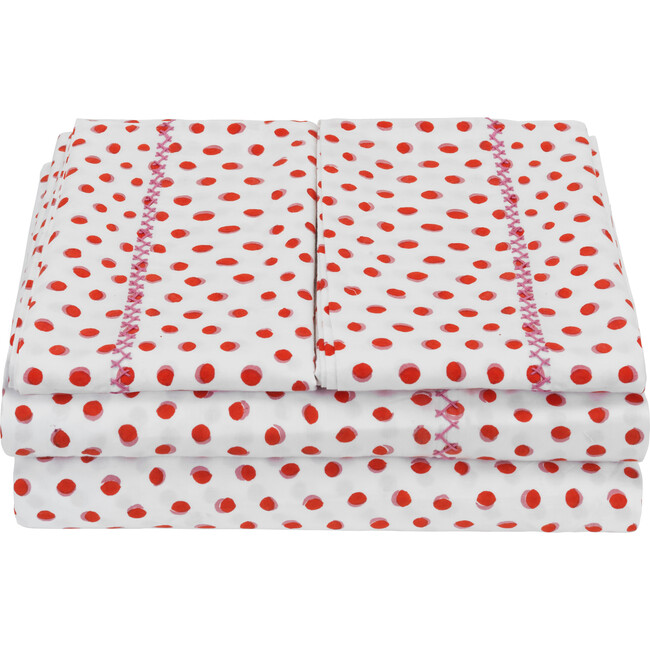 Luna Sheet Set, Red/Pink - Sheets - 1