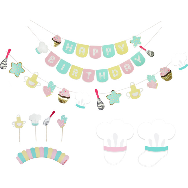Little Bakers Birthday Party Decoration Kit