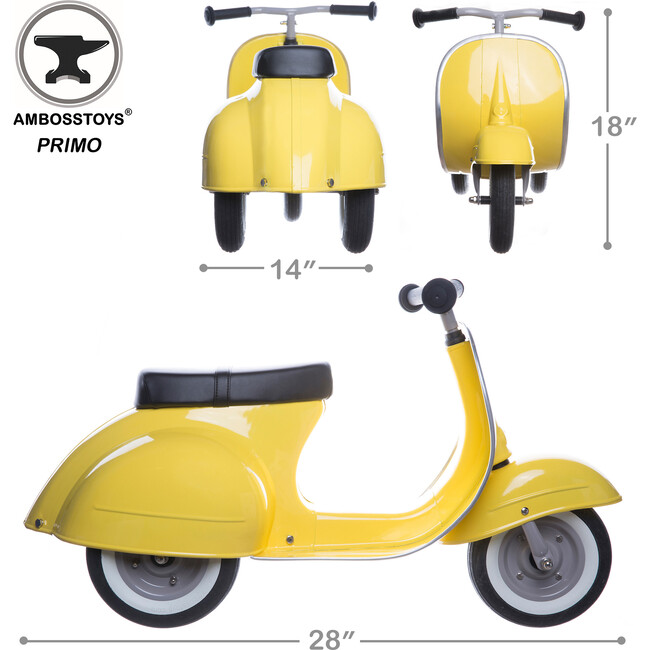 PRIMO Ride On Toy Classic, Yellow - Ride-Ons - 9