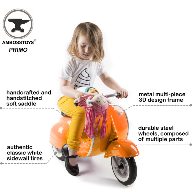 PRIMO Ride On Toy Classic, Orange - Ride-On - 8