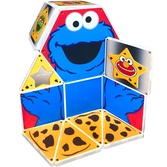 Sesame Street Cookie Monster's Shapes Magna-Tiles Structures - STEM Toys - 1