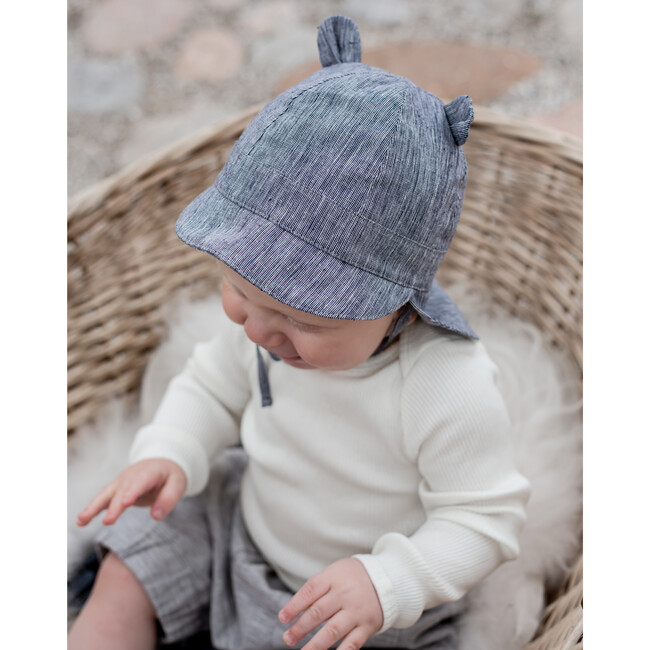 Safari Sun Hat w/ears, Navy - Hats - 3