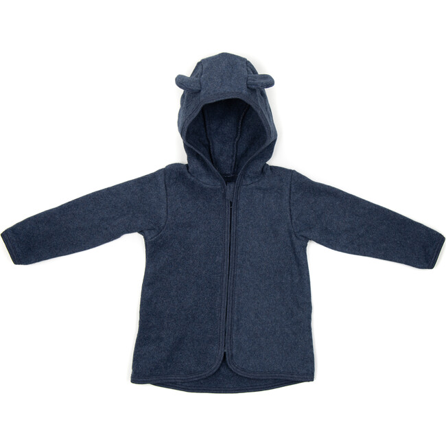 Cotton Fleece Jacket w/ears, Navy
