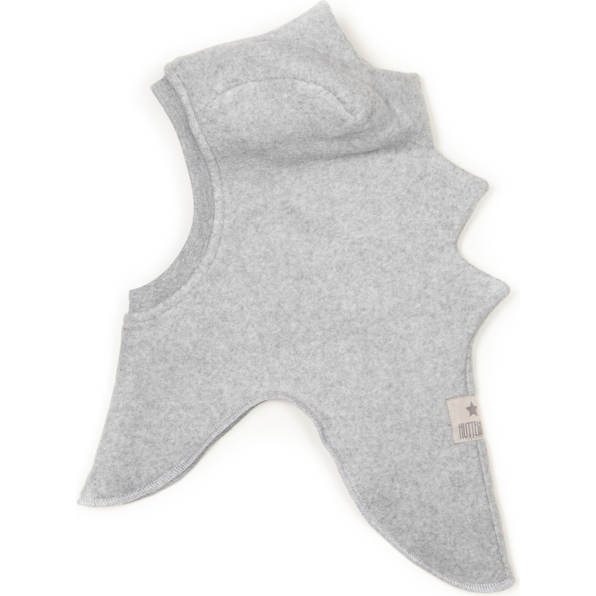 Cotton Fleece Dino Balaclava, Light Grey - Balaclavas - 1