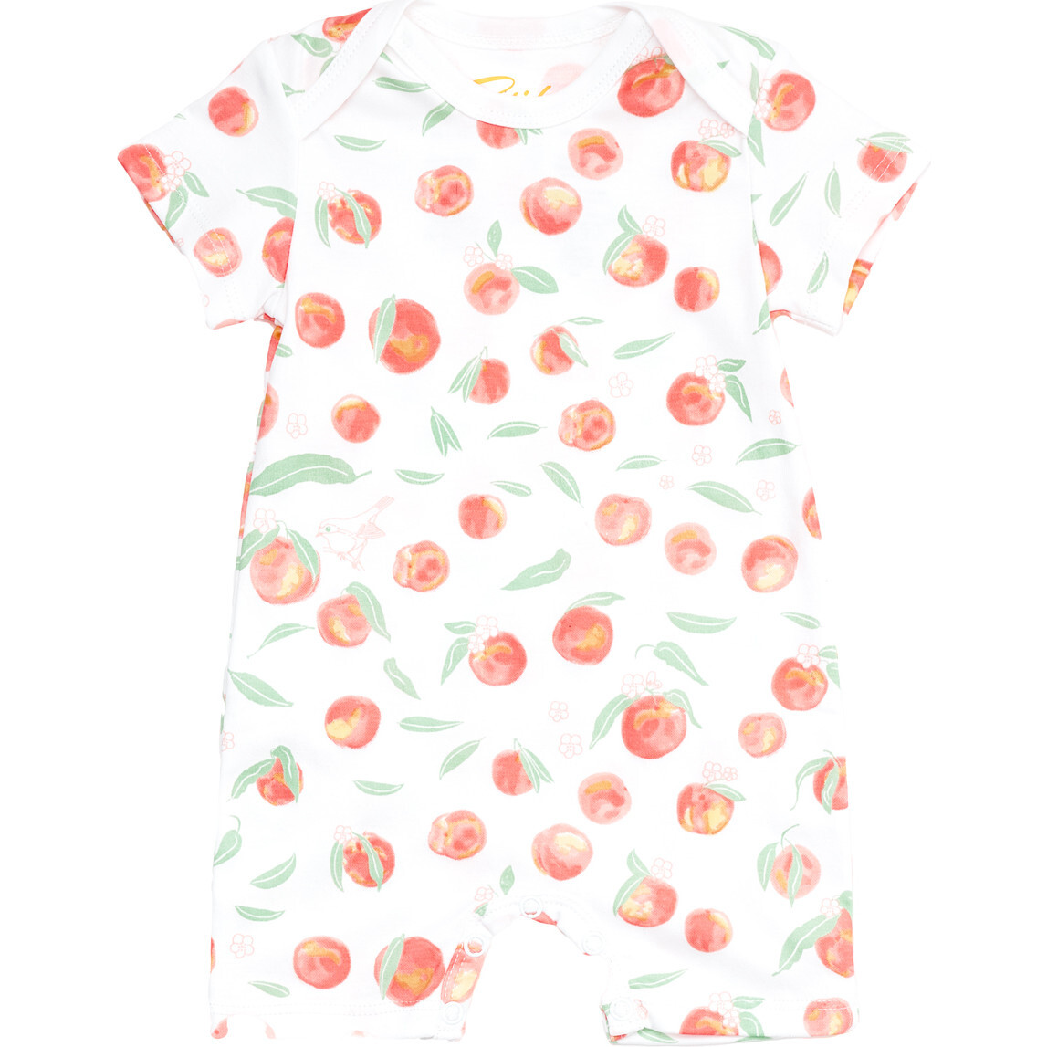 Summer Peaches Onesie, Orange - Pajamas - 1