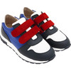 Running-Style Sneakers, White & Blue - Sneakers - 2
