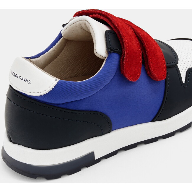 Running-Style Sneakers, White & Blue - Sneakers - 3