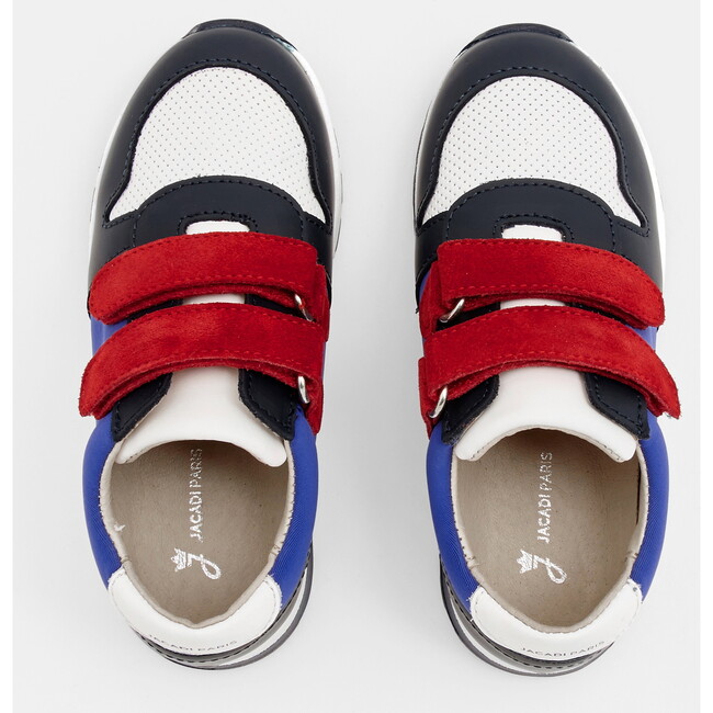 Running-Style Sneakers, White & Blue - Sneakers - 4