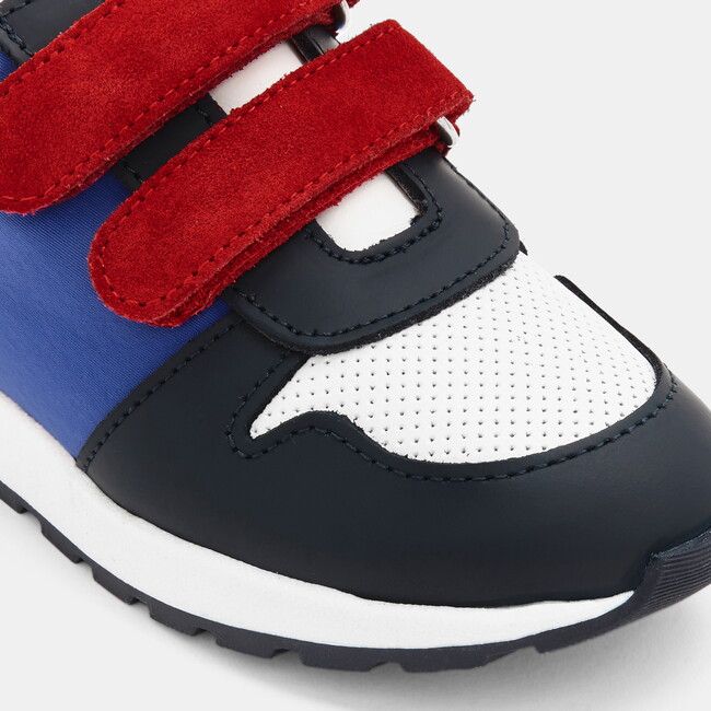 Running-Style Sneakers, White & Blue - Sneakers - 6