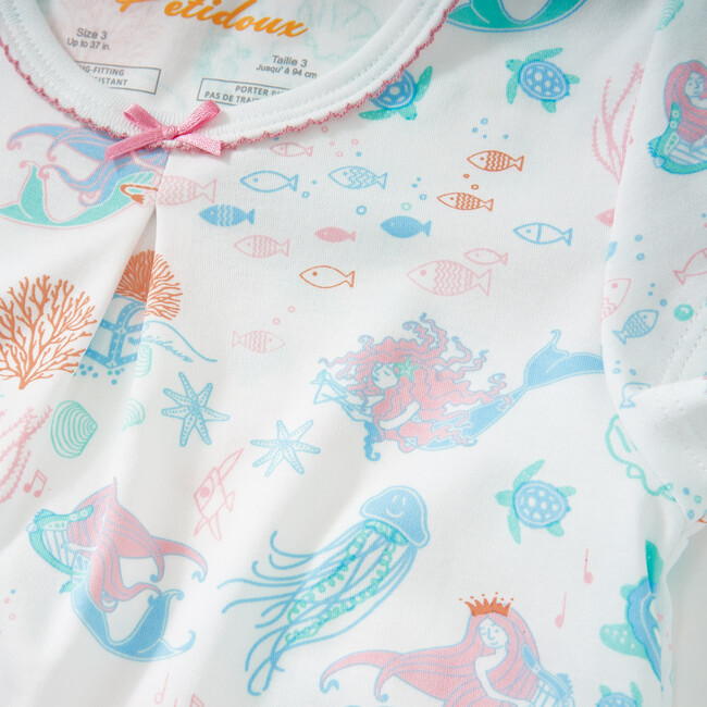 Mermaid Dreams Short Sleeve Pajamas, Blue - Pajamas - 2