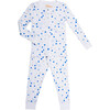 Starry Night Long Pajamas, Blue - Pajamas - 1 - thumbnail