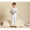 Starry Night Long Pajamas, Blue - Pajamas - 2