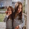 Nautical Stripes Long Pajamas, Navy - Pajamas - 2