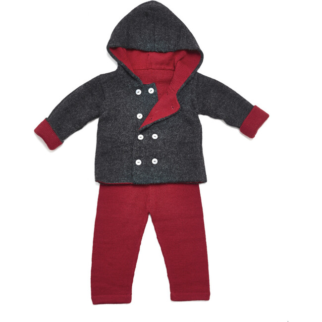 Baby Alpaca Pants, Red - Pants - 2